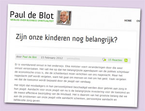 Weblog van Paul de Blot SJ over het gezin en de opvoeding