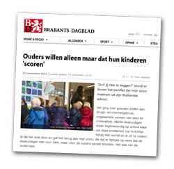 Brabants Dagblad: Ouders willen alleen maar dat kinderen scoren