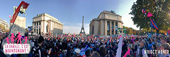 Massale opkomst pro-gezinsdemonstratie Parijs