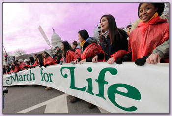 Honderdduizenden marcheren Pro-Life