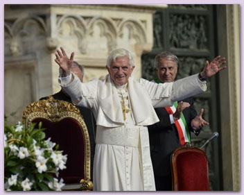 Paus Benedictus XVI op de Wereldgezinsdagen (foto: World Meeting of Families)