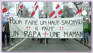 Massale opkomst protest Frankrijk (screenshot EuroNews)