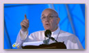 Paus Franciscus tijdens de WJD in Rio