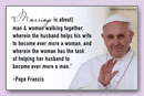 Paus Franciscus over het huwelijk