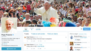 Paus Franciscus op Twitter
