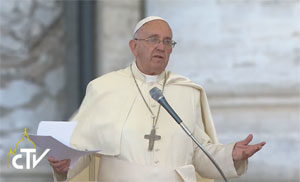 Paus Franciscus bij diocesaan gezinscongres