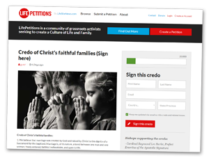 Credo of Christ’s faithful families