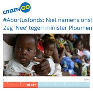 #Abortusfonds: Niet namens ons! Zeg 'Nee' tegen minister Ploumen